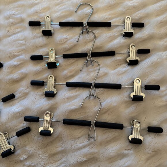 Black Skirt / Pant Hangers - Set of 8 - Picture 3 of 5